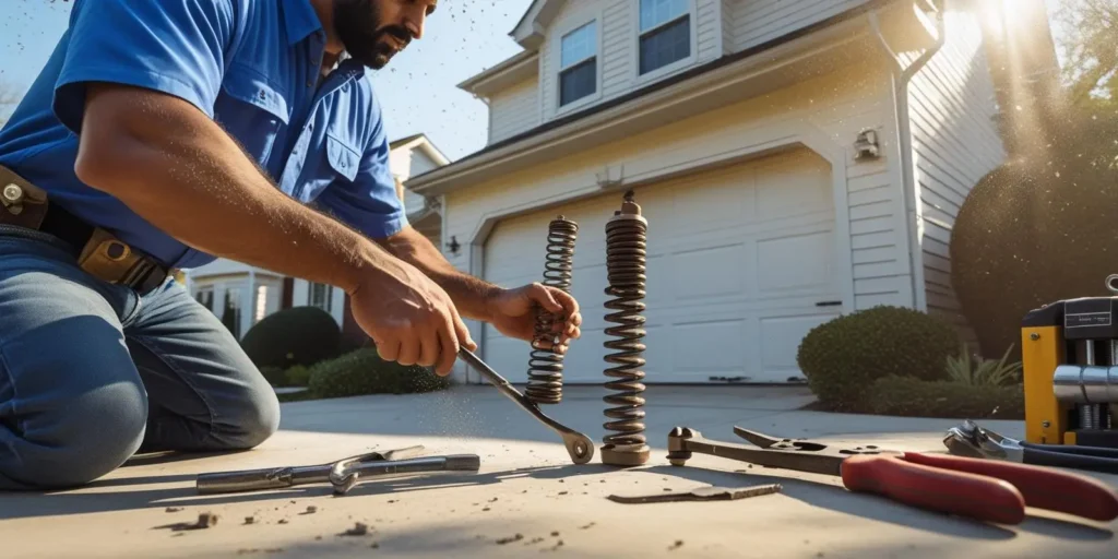 Real garage door technician replacement